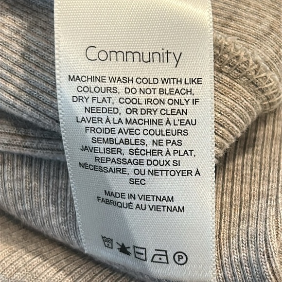 Aritzia Community Grey Midi Ribbed Sleeveless Stretch Tank Dress Size S - Picture 8 of 16